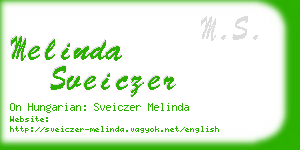 melinda sveiczer business card